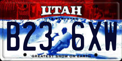 UT license plate B236XW