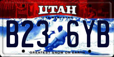 UT license plate B236YB