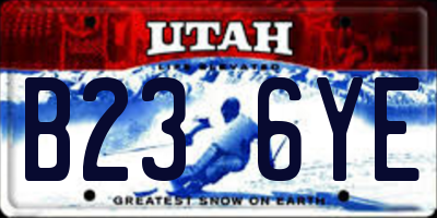 UT license plate B236YE