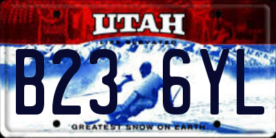 UT license plate B236YL