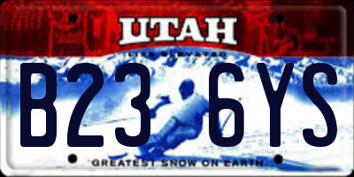 UT license plate B236YS