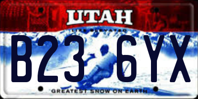 UT license plate B236YX