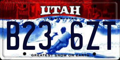 UT license plate B236ZT