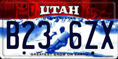 UT license plate B236ZX