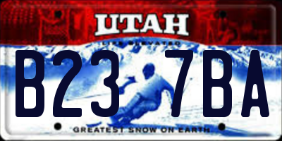 UT license plate B237BA