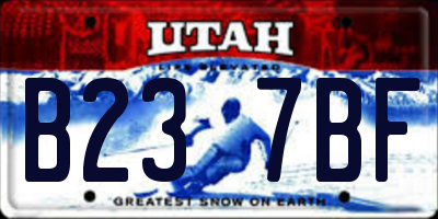 UT license plate B237BF