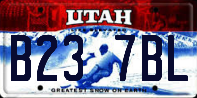 UT license plate B237BL