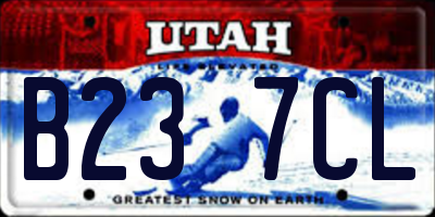 UT license plate B237CL