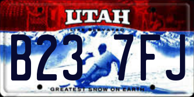 UT license plate B237FJ