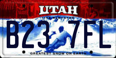 UT license plate B237FL
