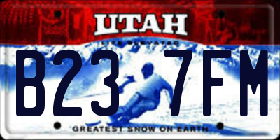 UT license plate B237FM