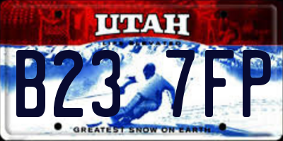UT license plate B237FP