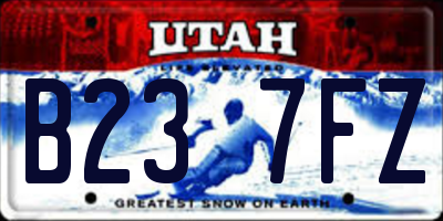 UT license plate B237FZ