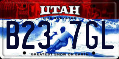 UT license plate B237GL