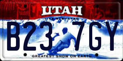 UT license plate B237GY