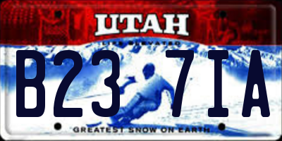 UT license plate B237IA