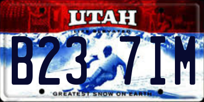 UT license plate B237IM