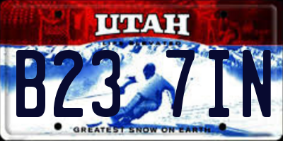 UT license plate B237IN