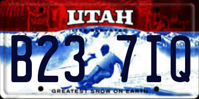 UT license plate B237IQ