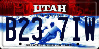 UT license plate B237IW