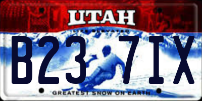 UT license plate B237IX