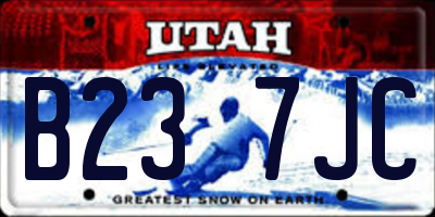 UT license plate B237JC