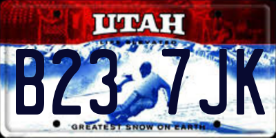 UT license plate B237JK
