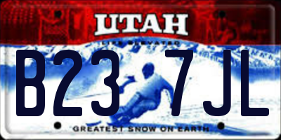 UT license plate B237JL