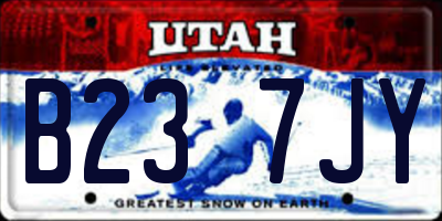 UT license plate B237JY