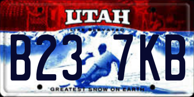 UT license plate B237KB