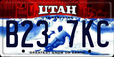 UT license plate B237KC