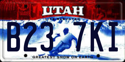 UT license plate B237KI