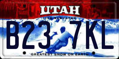 UT license plate B237KL