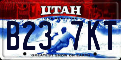 UT license plate B237KT