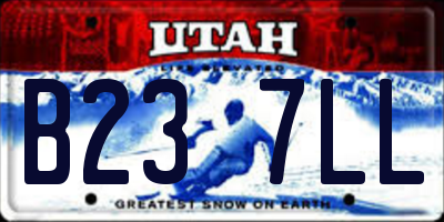 UT license plate B237LL