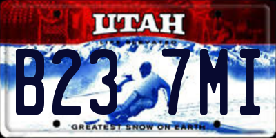 UT license plate B237MI