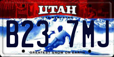 UT license plate B237MJ