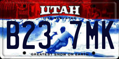 UT license plate B237MK