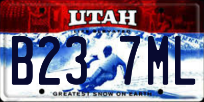 UT license plate B237ML
