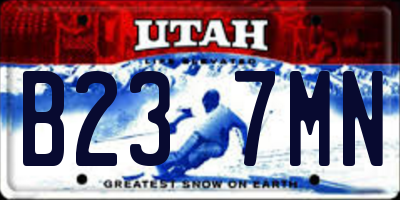 UT license plate B237MN