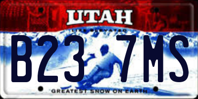 UT license plate B237MS
