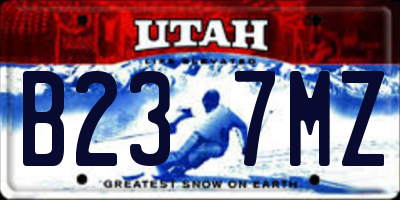 UT license plate B237MZ