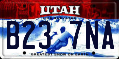 UT license plate B237NA