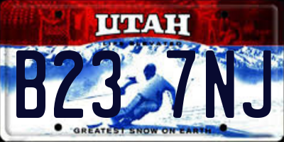 UT license plate B237NJ