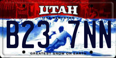 UT license plate B237NN