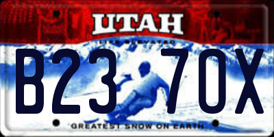 UT license plate B237OX