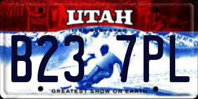 UT license plate B237PL