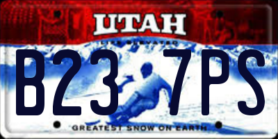 UT license plate B237PS