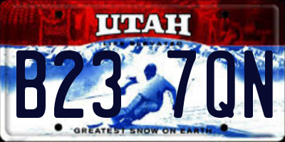 UT license plate B237QN