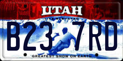UT license plate B237RD